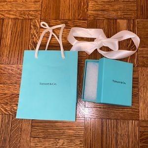 Authentic Tiffany & Co. Box, Shopping Bag and Bow